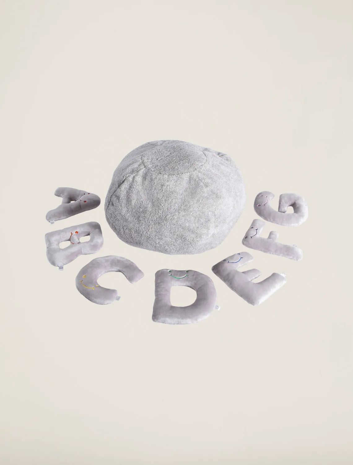 Light Grey Bag with Dove Grey Letters