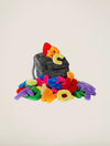Dark Grey Backpack with Rainbow Mini Letters