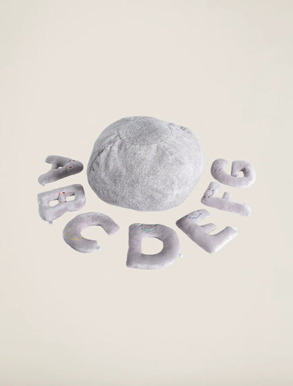 Light Grey Bag with Dove Grey Letters
