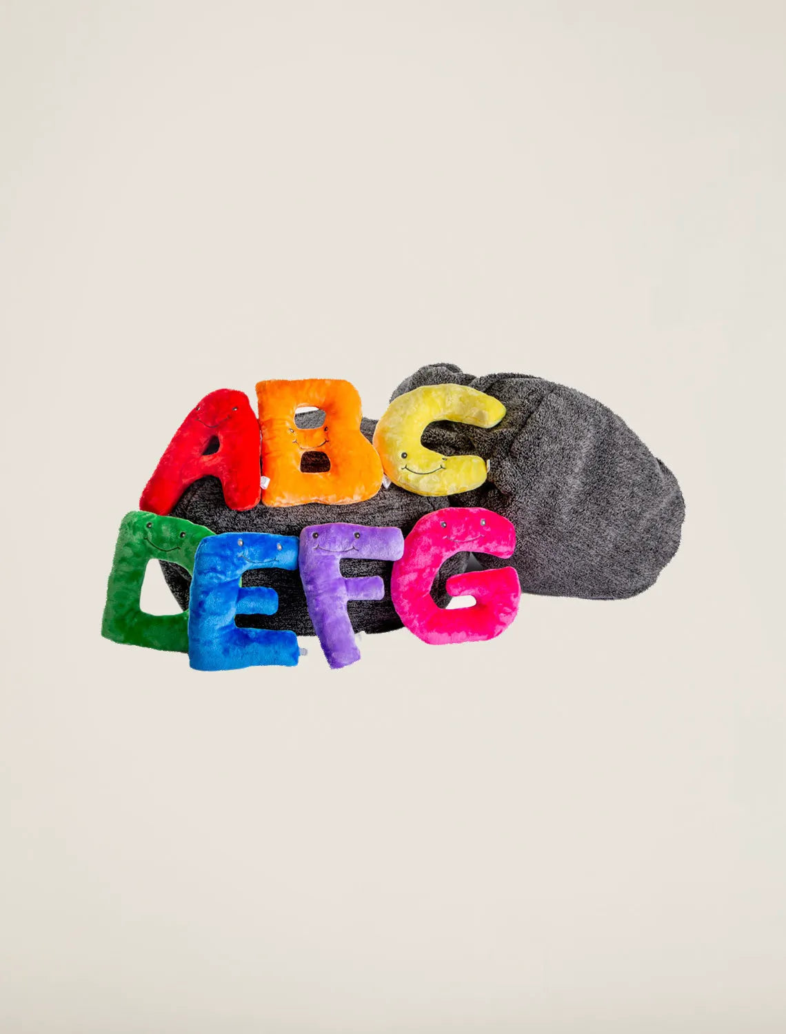 Dark Grey Bag with Rainbow Letters