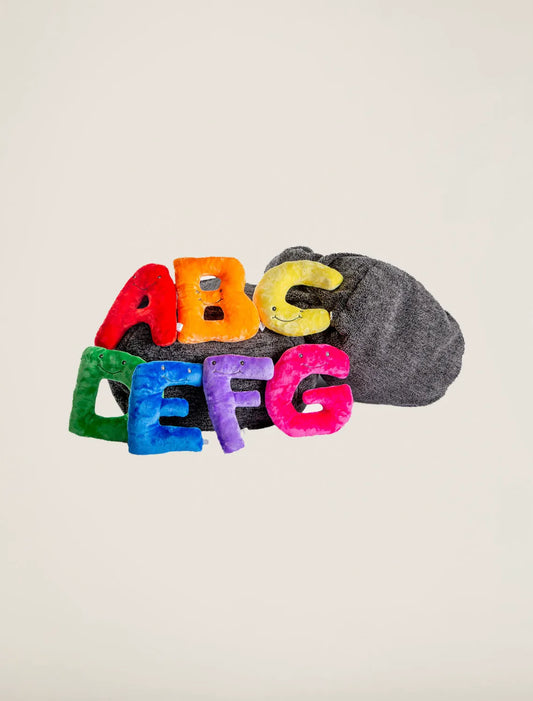 Dark Grey Bag with Rainbow Letters