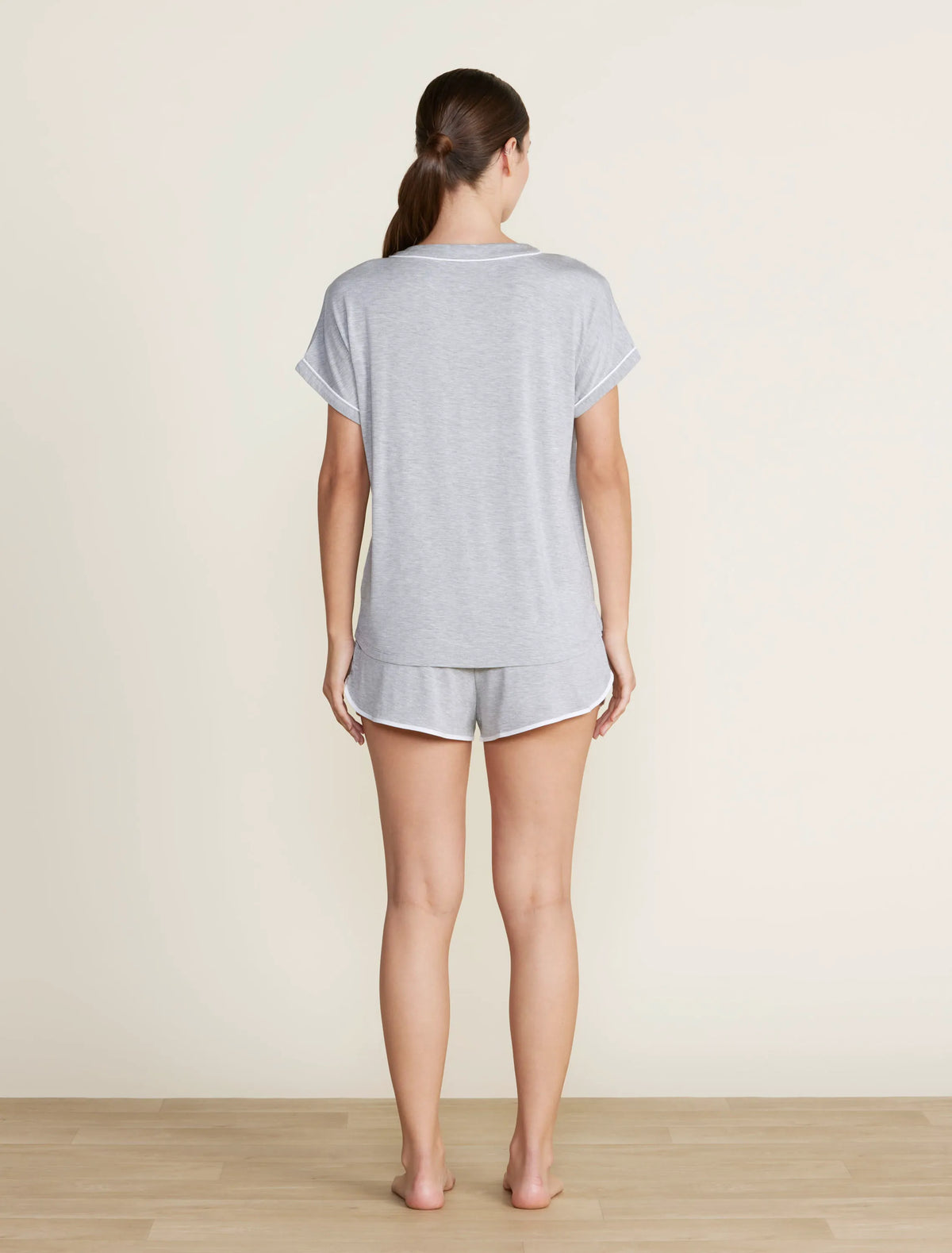 Heathered Gray / White