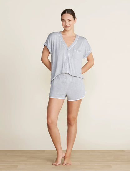 Heathered Gray / White