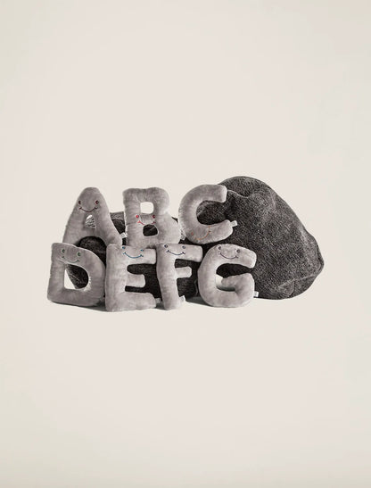 Dark Grey Bag with Dove Grey Letters