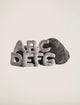 Dark Grey Bag with Dove Grey Letters