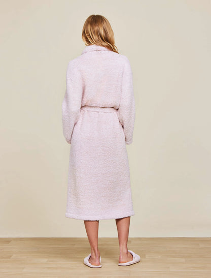 Heathered Dusty Rose / White