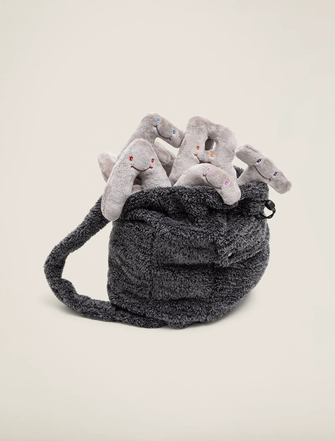 Dark Grey Backpack with Rhino Grey Mini Letter