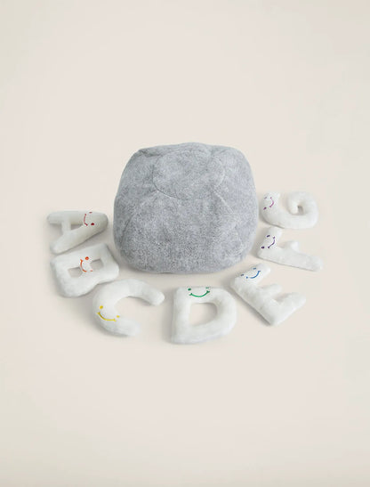 Light Grey Bag with Creamy Cream Letters