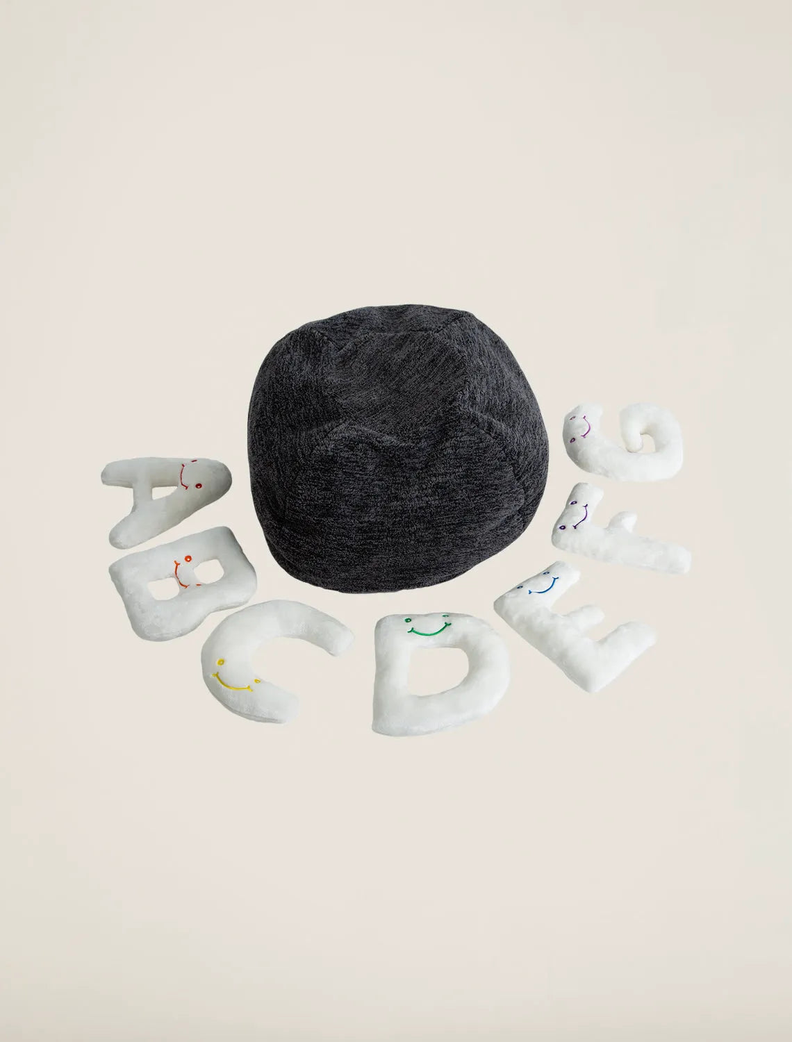 Dark Grey Bag with Creamy Cream Letters