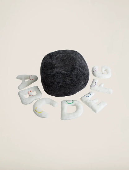 Dark Grey Bag with Creamy Cream Letters