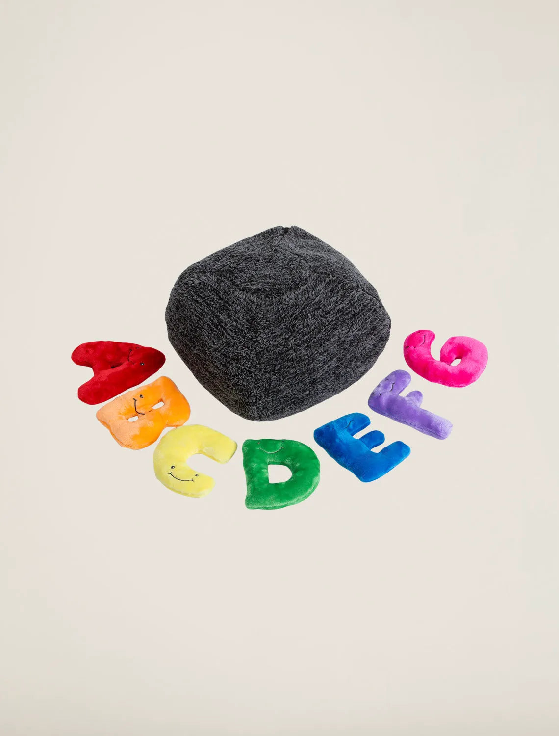 Dark Grey Bag with Rainbow Letters